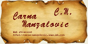 Čarna Manzalović vizit kartica
